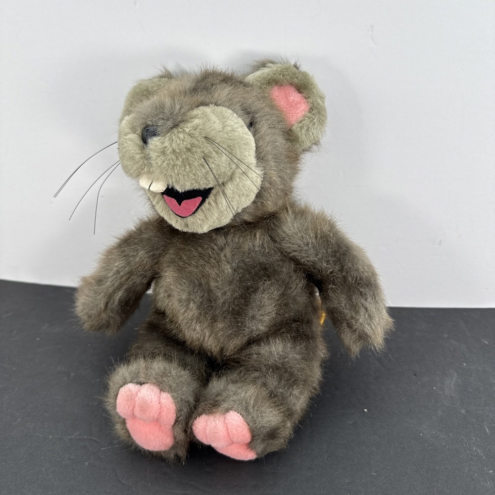 24K Plush Polar Puff Special Effects Rat "Minky" Vintage 1991 DCN Ind. 11" Tall